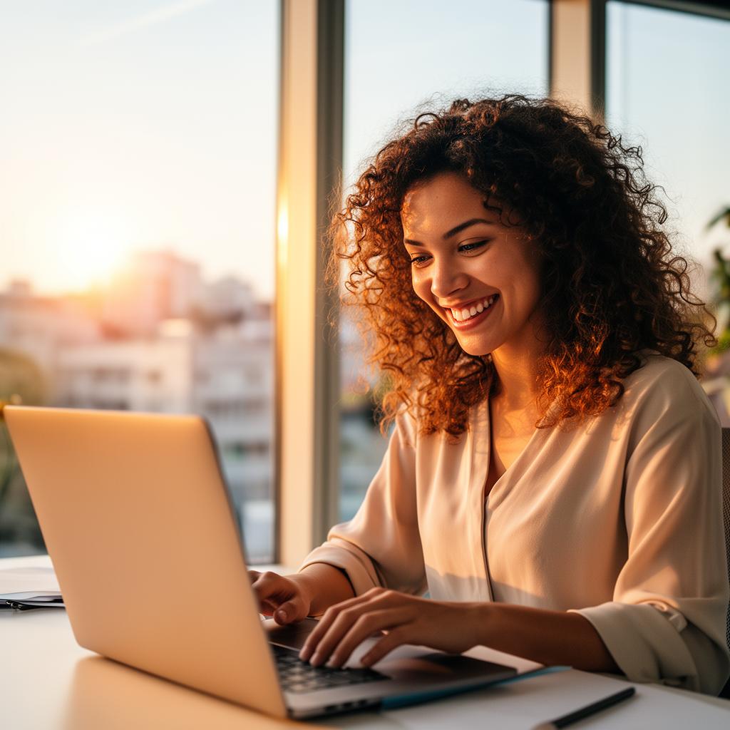 Recruiter aan het werk in moderne kantooromgeving